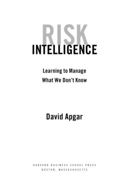 Apgar - Risk intelligence : learning to manage what we dont know