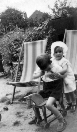 Brian and Wendy outside the shelter in the early years of the war I can - photo 5