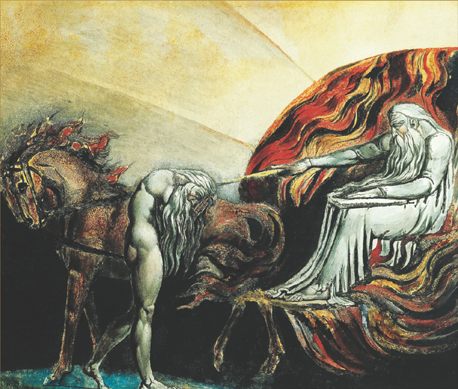 God Judging Adam from a folio of colour etchings by William Blake DEAG - photo 4