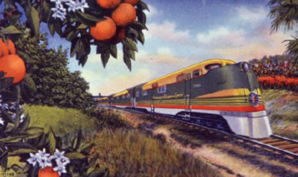 The Orange Blossom Special on the Seaboard Railroad postcard of late 1940s - photo 3