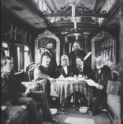 Directors of the Union Pacific UP in a luxurious private rail car during the - photo 6