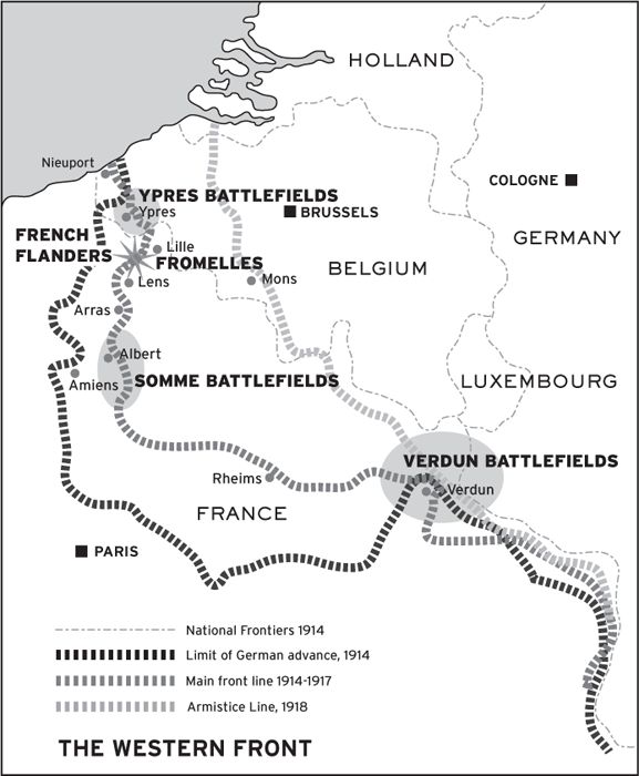 Map 2 The Western Front showing the major battlegrounds Fromelles is in - photo 4