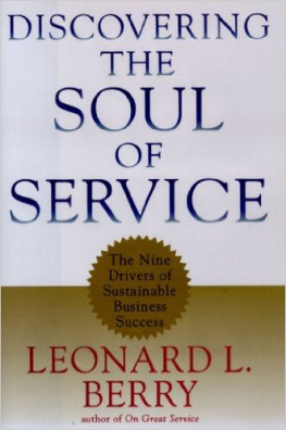 Berry Discovering the Soul of Service: The Nine Drivers of Sustainable Business Success