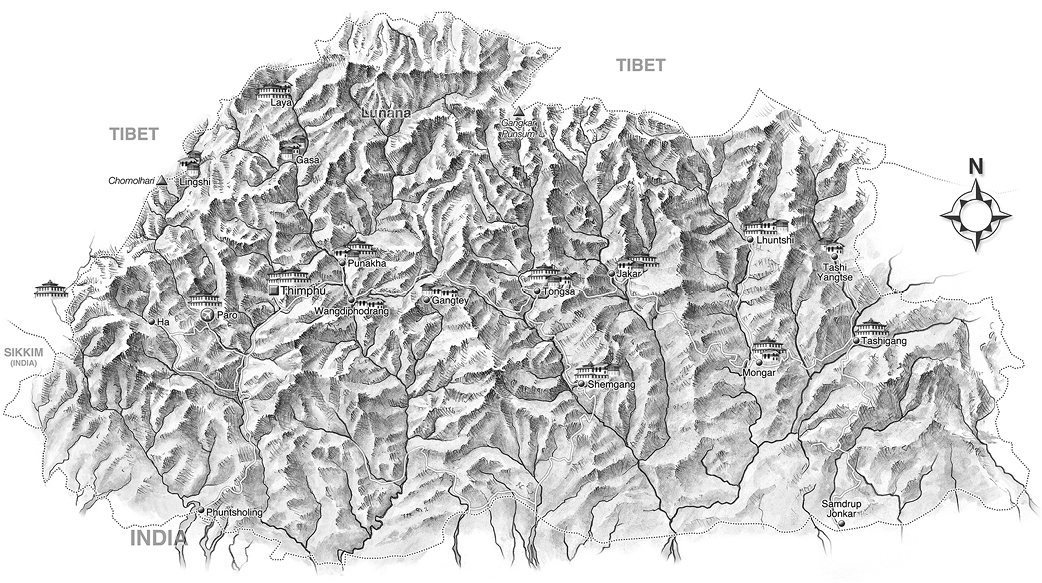 Map of Bhutan Illustration Simon Norris Foreword I have known Steve - photo 5