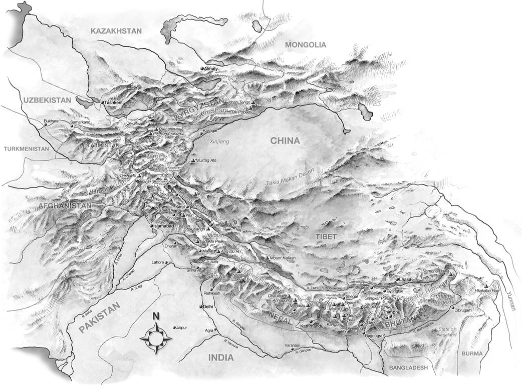 Map of the Himalaya Illustration Simon Norris Map of Nepal - photo 3