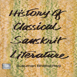 Bhattacharji History of Classical Sanskrit Literature