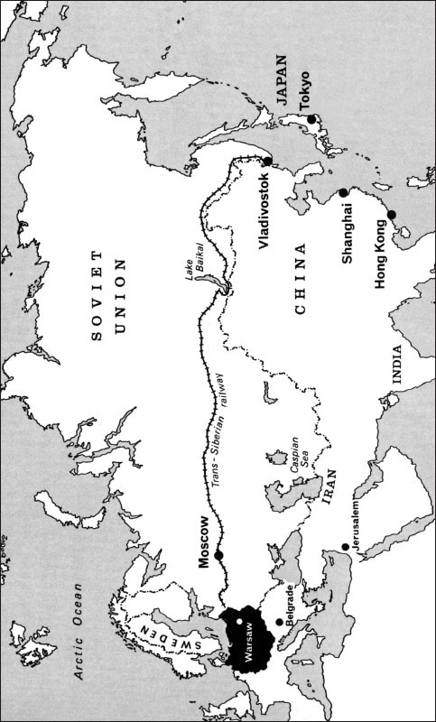 Map showing the escape route from Poland to Japan Pieces of a Tea Set ALL - photo 4