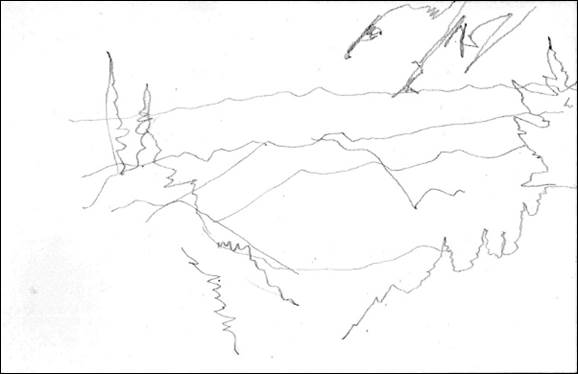 Figure 7-2 Rugged hills blind contour sketch Figure 7-3 Rugged hills - photo 2