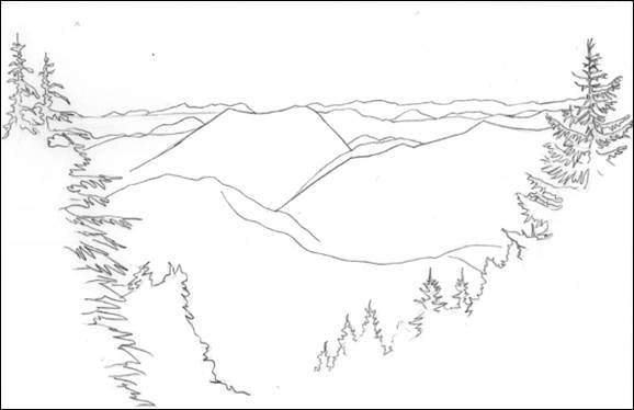 Figure 7-3 Rugged hills contour sketch Another option is to sketch the - photo 3