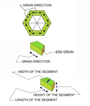 The grain can run vertically horizontally or at an angle Often when segments - photo 9