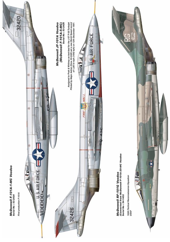 McDonnell F-101A-35-MC Voodoo Serial No 54-1468 92nd Tactical Fighter - photo 3