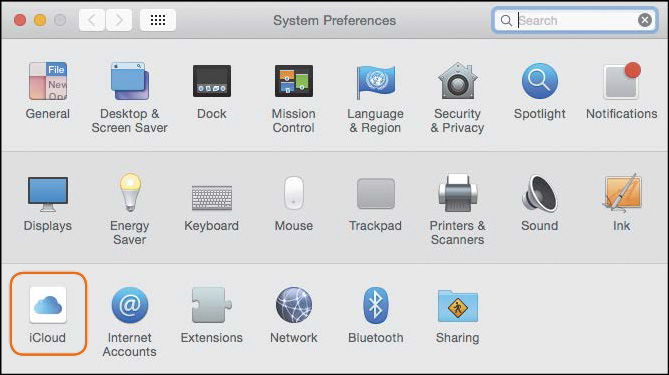 Accessing the iCloud preference pane on OS X Chapter 1 Capture Photos We - photo 3