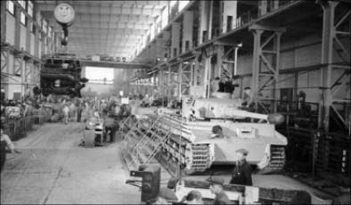 A rare photograph shows the interior of the Tiger I factory Henschelwerk III at - photo 7