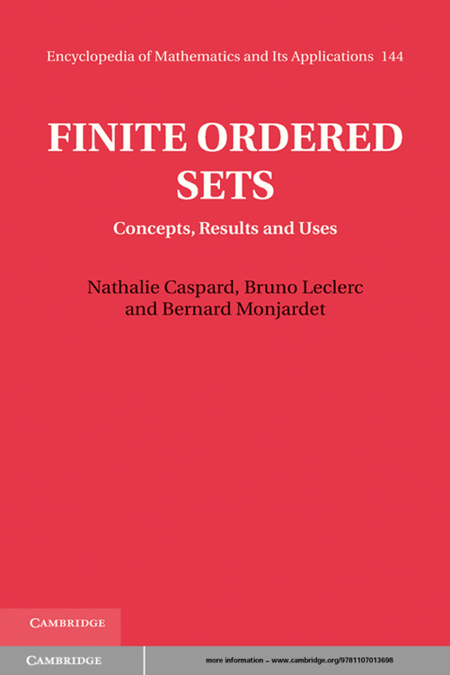 FINITE ORDERED SETS Concepts Results and Uses Ordered sets are ubiquitous in - photo 1