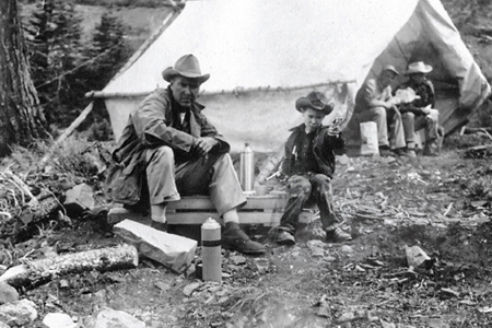 The author age 6 or 7 and his mining geologist father Russell Chadwick at a - photo 2