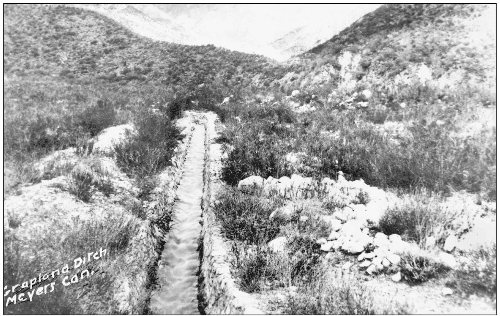 This 1870s photo shows the Water Ditch actually mostly a dirt ditch exiting - photo 11