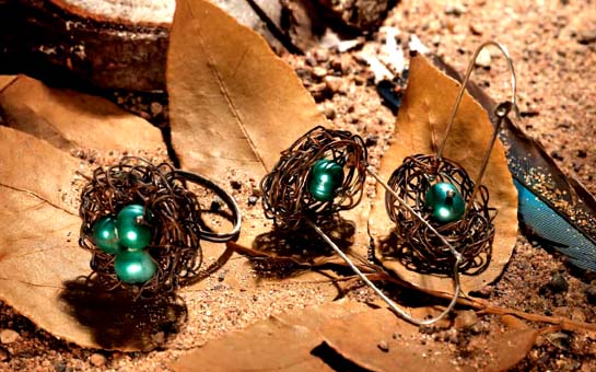 BIRD NEST RING AND EARRINGS From Semiprecious Salvage by Stephanie Lee - photo 5