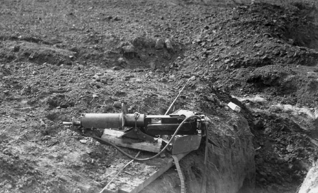 18 An abandoned German machine gun nest The MG08 is mounted on a simple - photo 20