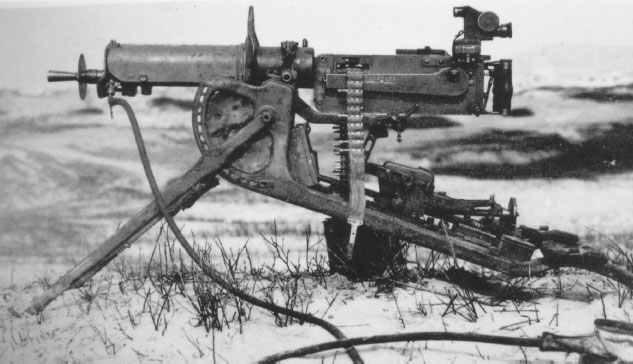 5 The German MG08 fitted with an optical sight and an armoured cover for its - photo 7