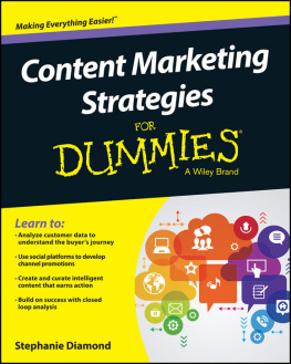 Stephanie Diamond Content marketing strategies for dummies