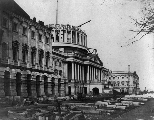 The new iron dome of the US Capitol rising in 1859 The Secret History of - photo 3