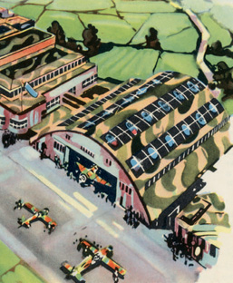 5 Aerodrome with camouflaged hangers 1940 period illustration 6 - photo 5