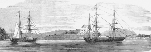 HMS Hecla and Valorous during the raid on Bomarsund 21 June 1854 - photo 8