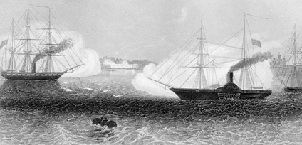 HMS Hecla and Arrogant attack Ekness 19 May 1854 Fort Notvik after its - photo 11