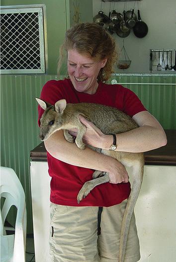 Australia Deb with Herbie the agile wallaby Australia Boyds forest - photo 22