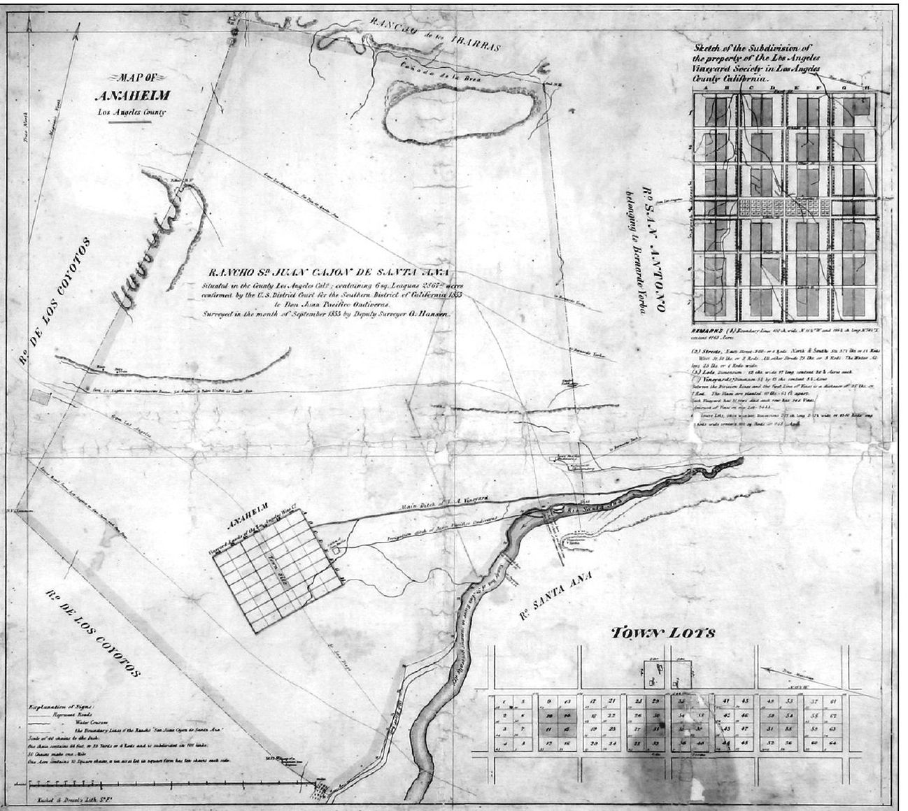 This hand-drawn map shows the Rancho San Juan Cajon de Santa Ana and its - photo 6