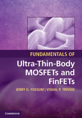 Fossum Jerry G - Fundamentals of ultra-thin-body MOSFETs and FinFETS