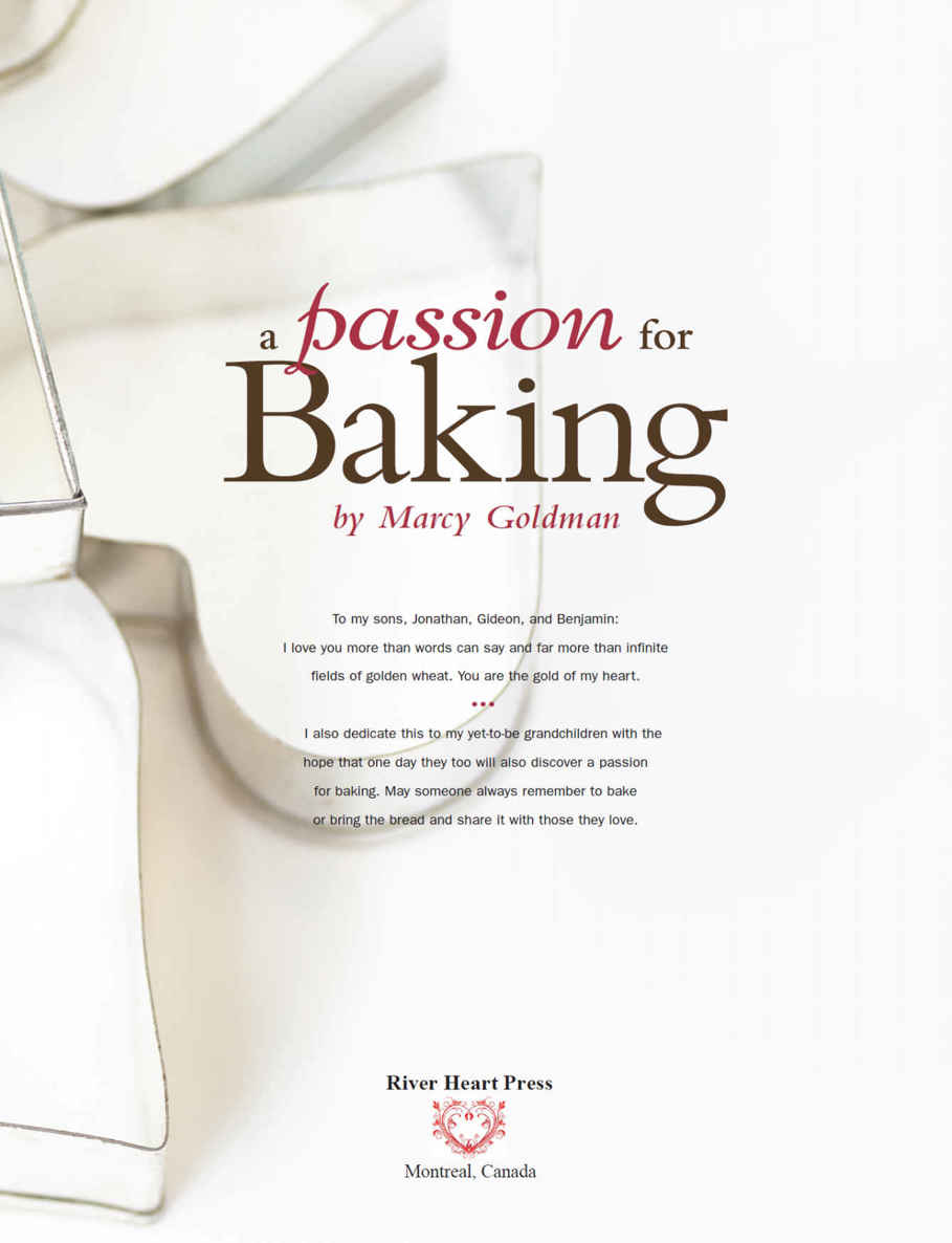 contents Dear fellow baker Welcome to a cookbook that is my per - photo 3