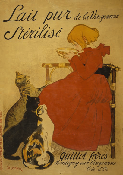 Thophile Steinlen poster for sterilized milk 1896 Adolfo Hohenstein - photo 7