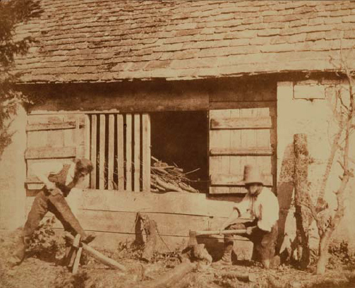 William Henry Fox Talbot Woodmen Lacock from a calotype negative probably - photo 5