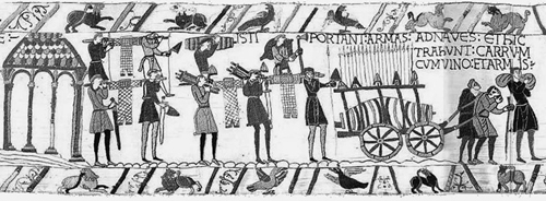 Normans preparing to invade England Bayeux Tapestry Before the bloody battle - photo 1