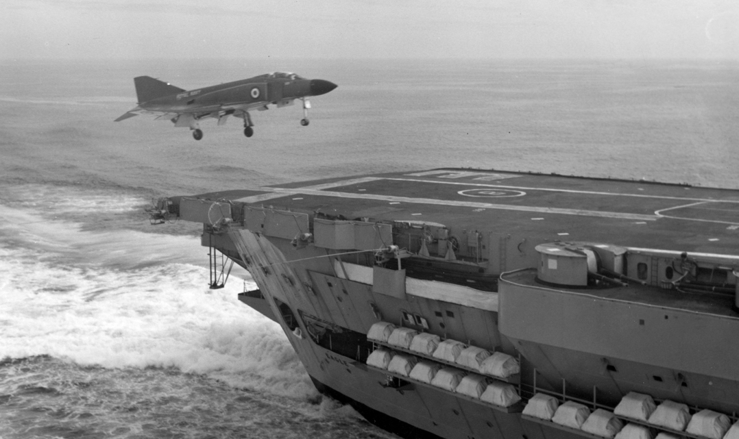 A Royal Navy Phantom of C Squadron A AEE Boscombe Down carrying out deck - photo 1