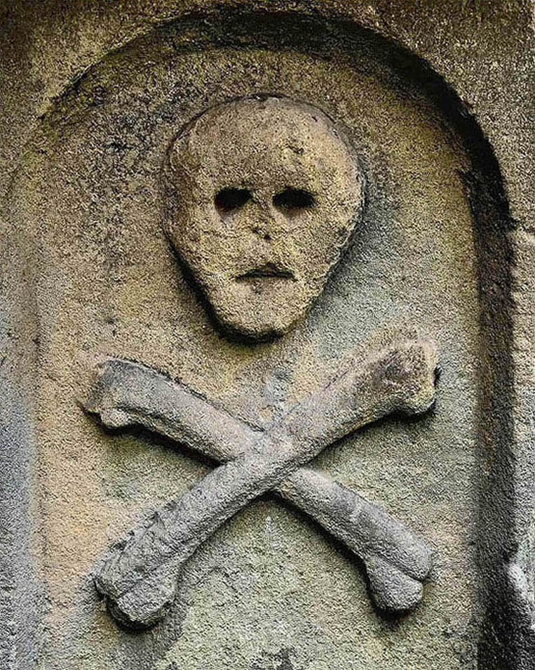 Tombstone from graveyard in Eyam England a village devastated by plague in - photo 6