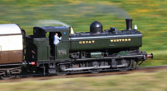 GWR 57XX No 5764 picks up speed at Eardington on the Severn Valley Railway on - photo 3