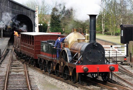 Replica GWR broad-gauge 2-2-2 Fire Fly on the broad-gauge demonstration line at - photo 4
