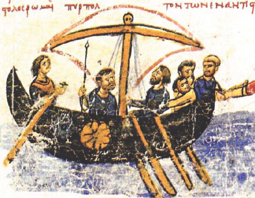 In this detail of the well-known Greek Fire image from John Skylitzes Synopsis - photo 2