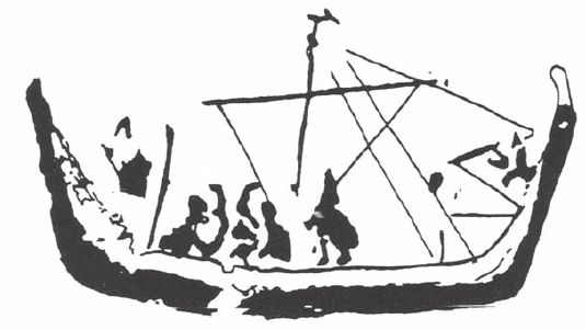 This depiction of an Arab vessel is an Egyptian graffito of the late 7th - photo 3