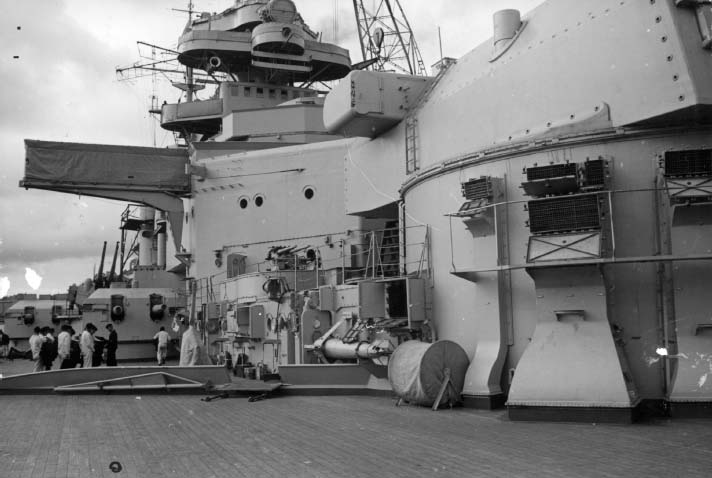 Bismarck Starboard side of forecastle with B turret barbette during the final - photo 5