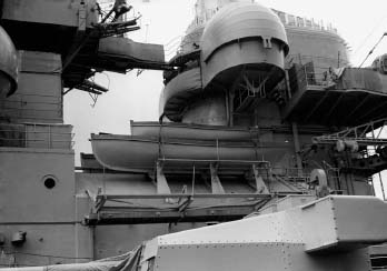 Bismarck Underside of funnel platform with two of the ships boats stowed on - photo 9