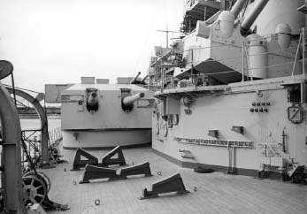 Bismarck No 2 starboard 15cm gun mounting with a 105cm 41in twin on the - photo 10