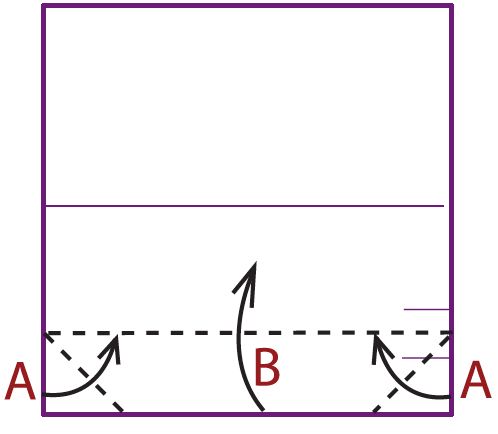 A Valley-fold the bottomleft and right corners to thevalley crease above B - photo 13