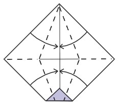 Fold the left and right corners in half following the creases while bringing - photo 12