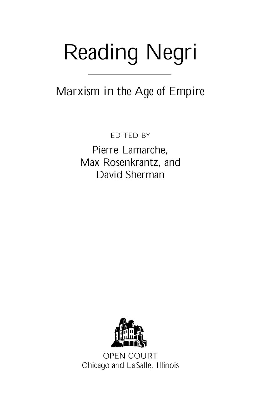 Table of Contents Series Creative Marxism Series Editor Bill Martin - photo 2