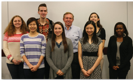 John Santrock back row middle with the 2015 recipients of the Santrock Travel - photo 3